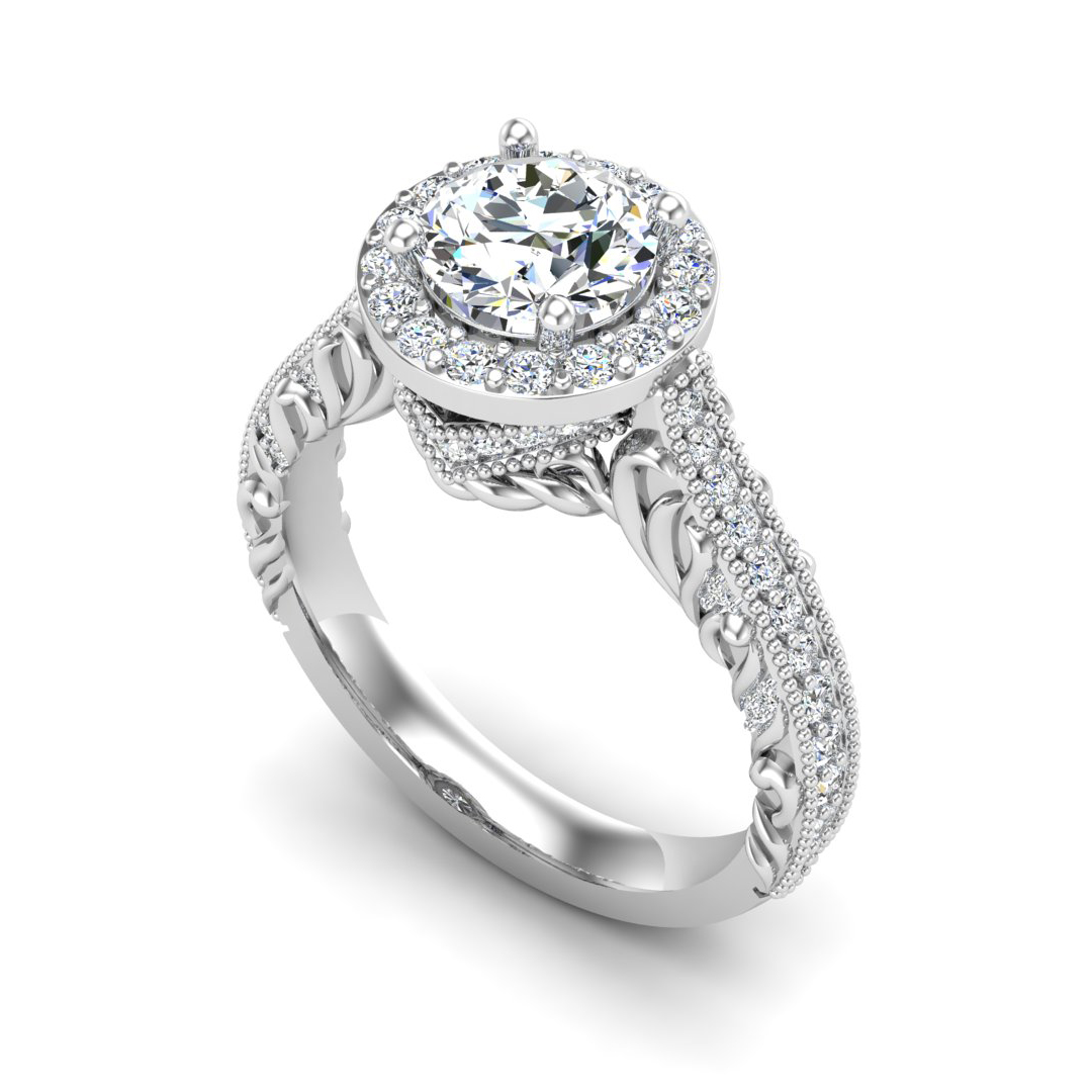 Korman Signature Madilyn Halo Engagement Ring Setting